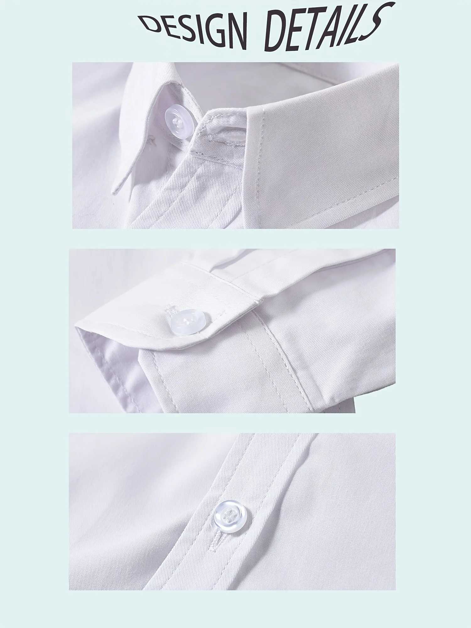 Boys Shirt Complimentary Bow Tie Long Sleeve Single Breasted Casual Comfortable Teens Shirt Wedding Birthday Party Size 2-16Y X250806