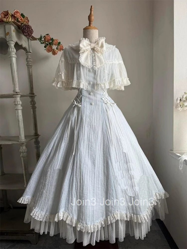 French Elegant Sweet Lolita Dress Women Bow Lace Patchwork Princess Party Dresses New Slim Fashion Hepburn Clothing Summer