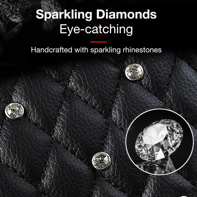 Car interior diamond-encrusted crown shoulder guard cover for seat belts, car interior accessories.