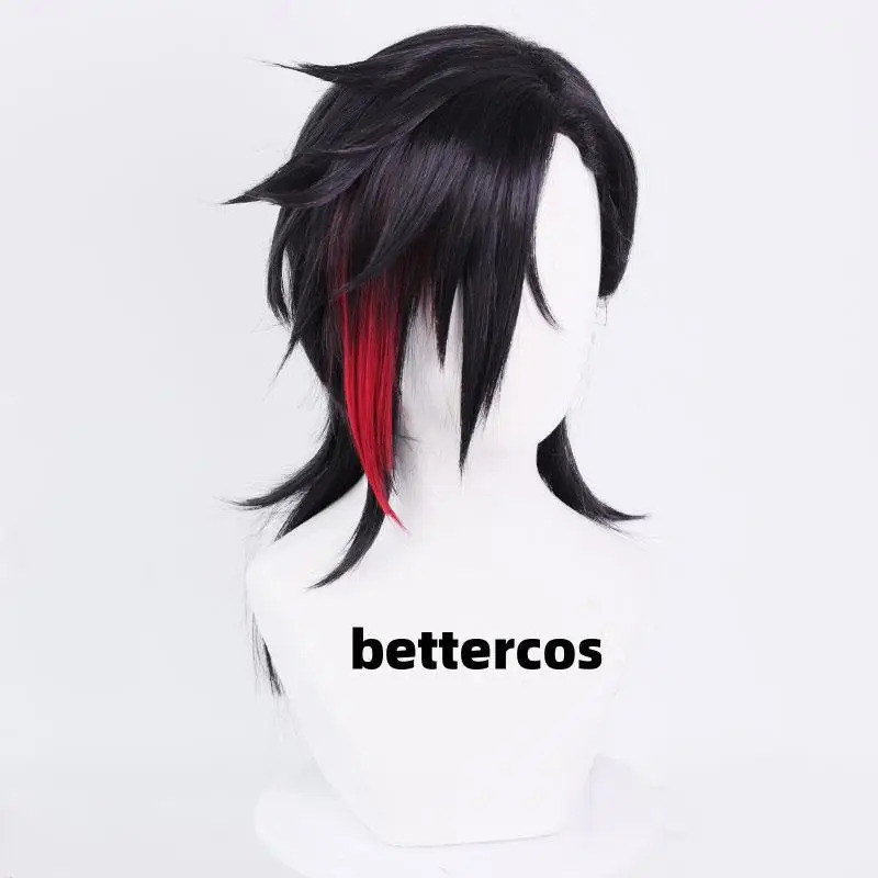 Game Arcane Season 2 Vi Jinx Cosplay Wig Vi Black and Red Hair For Women Men Halloween Carnival Party LOL Role Play Wig 250805