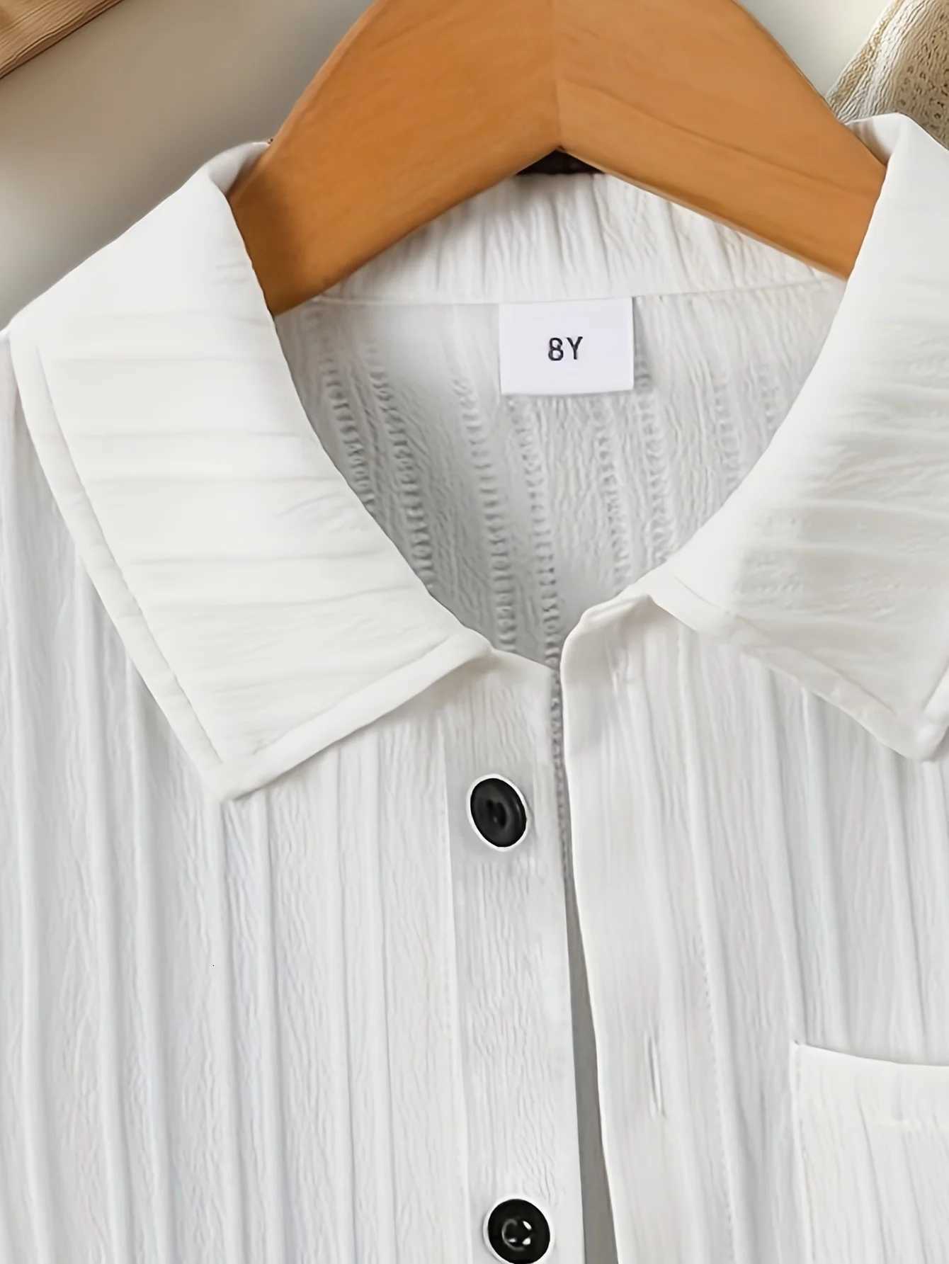 Boys Shirts Long-Sleeved Spring and Autumn Tops Fashionable and Stylish Clothing for Middle-Aged and Older Children X250806