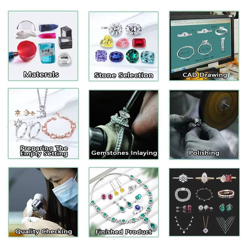 Starsgem Available Designs Wholesale Round Brilliant Cut Moissanite Gemstone Silver Jewelry Tennis Necklaces