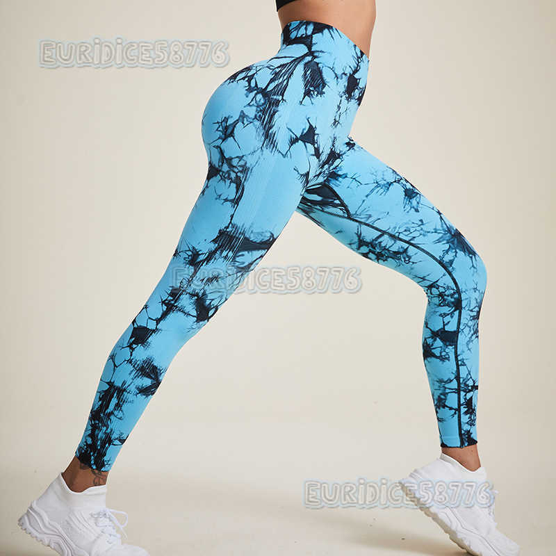 Peach Hip Outdoor Sports Slimming Shaping Yoga Pants for Women Tie-dye Yoga Wear H250806