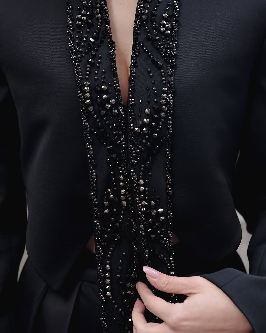 Exquisite Women Pants Suits Customized Rhinestones Beaded Banquet Party Gowns 2 Pieces Ladies Business Sets