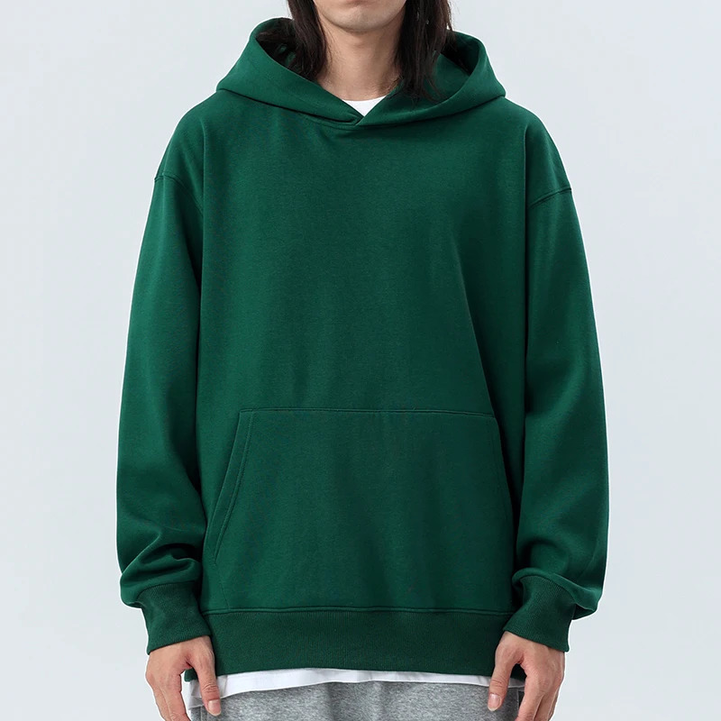 169oz 480gsm Heavy Weight Cotton Plus Velvet Hooded Sweater Men Thickened Tight Polar Fleece Pullover Hoodie Women Sweatshirt y250729