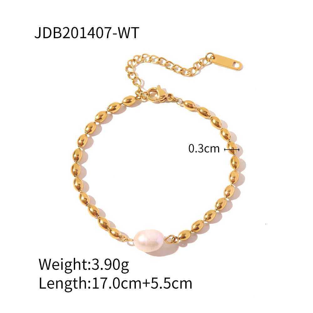 18K Gold Plated Stainless Steel Pearl Necklace with Single Pearl Pendant Bracelet Necklace Y250805