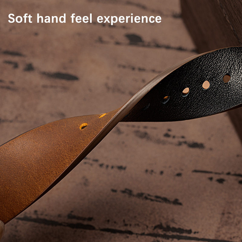 Sleek and Durable Leather Watch Strap for Contemporary Wristwatches Fits Different Sizes & Water Resistant - FMP01