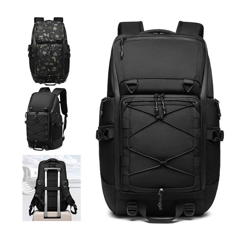 17.3 inch Laptop For Men 35L Travel Nylon Bag Outdoor Waterproof Multi-function Large Capacity Hiking Backpack high-quality