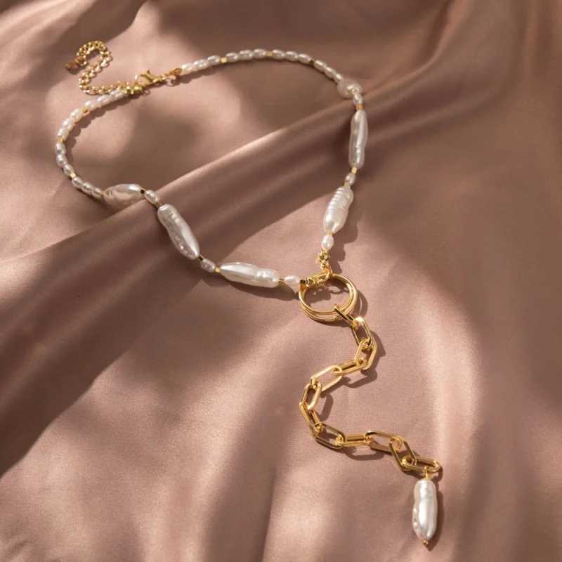 Vintage Bohemian Imitation Pearl Pendant Necklace for Women Personality Simple Valentines Day Party Jewelry 2025 New Year Gifts Y250805