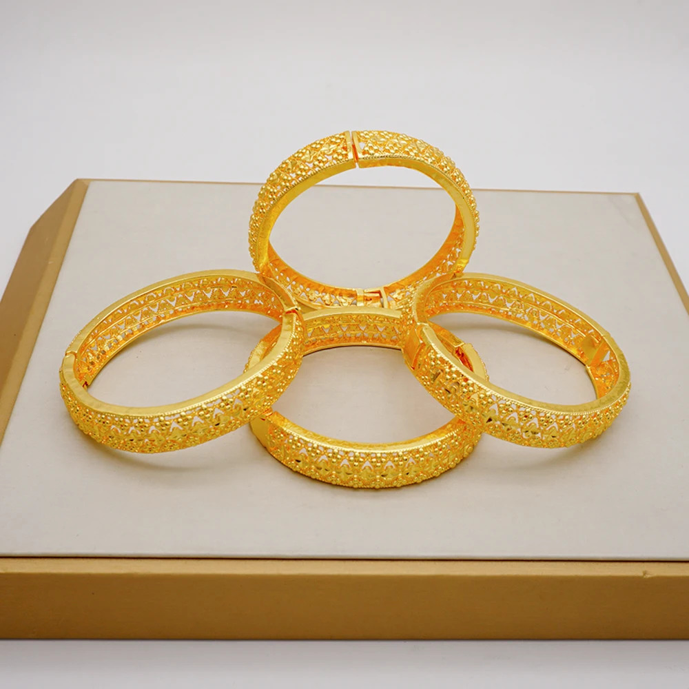 Dubai Bangles Wedding Indian Bracelet For Women African Bracelets Ethiopian Hawaiian Middle East Bridal Wedding Gifts 250805
