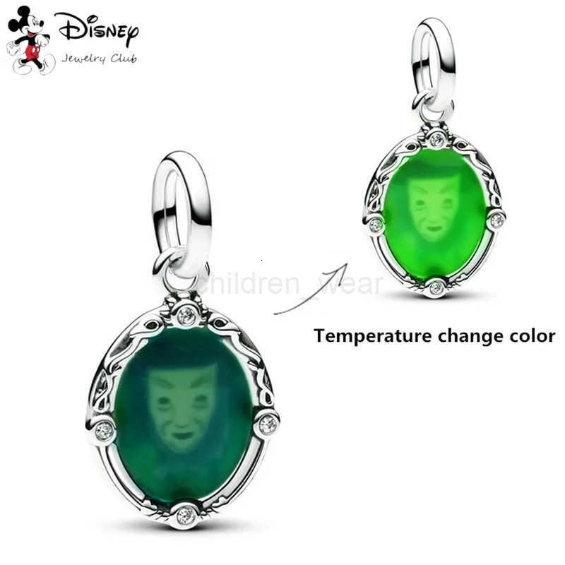 Disney Miniso Disney DIY Openwork Mickey Mouse and Donald Duck Magic Mirror Charm Beads Fit Original Silver Bracelet Women Jewelry Gift W250806