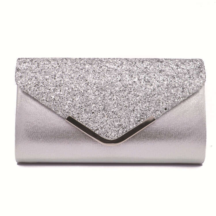 Straight Fashion Style PU Sequin Makeup Evening Bag
