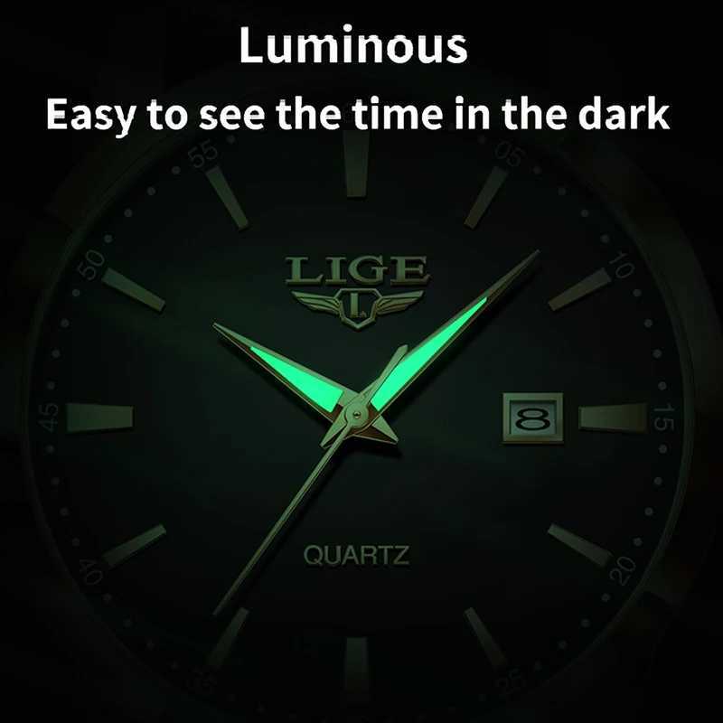 LIGE Military For Men Fashion Business Men Casual Leather Sport Waterproof Mens Quartz Watches Reloj Hombre W250806