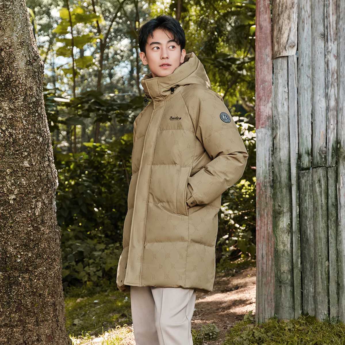 90% down jacket for men by BOSIDENG Winter Jacket Long Duck Down Jacket thick warm outerwear Puffer Jacket hooded warm coat W250806