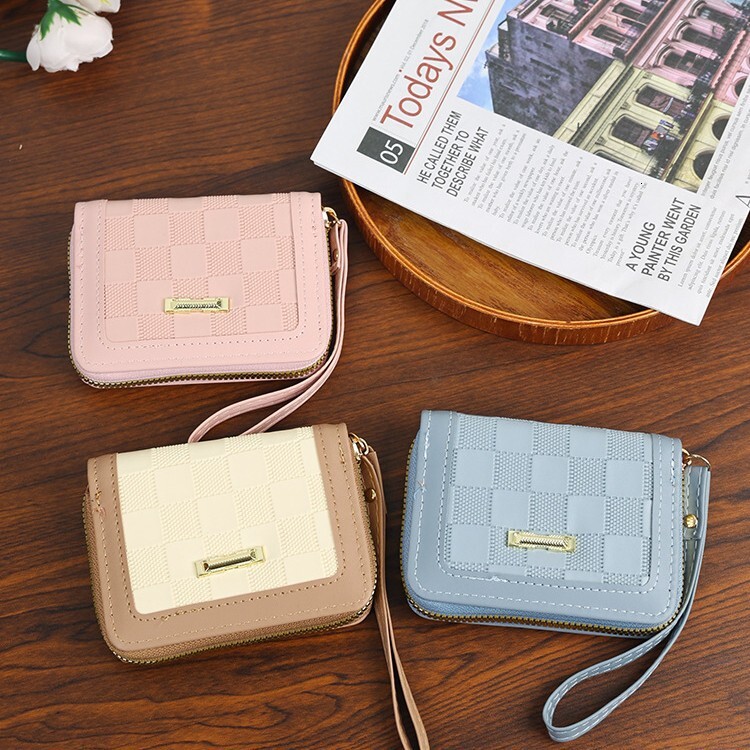 New Short for Women Fashion Simple Coin Purse Mini Small Wallet Multi-Card Slot Customizable