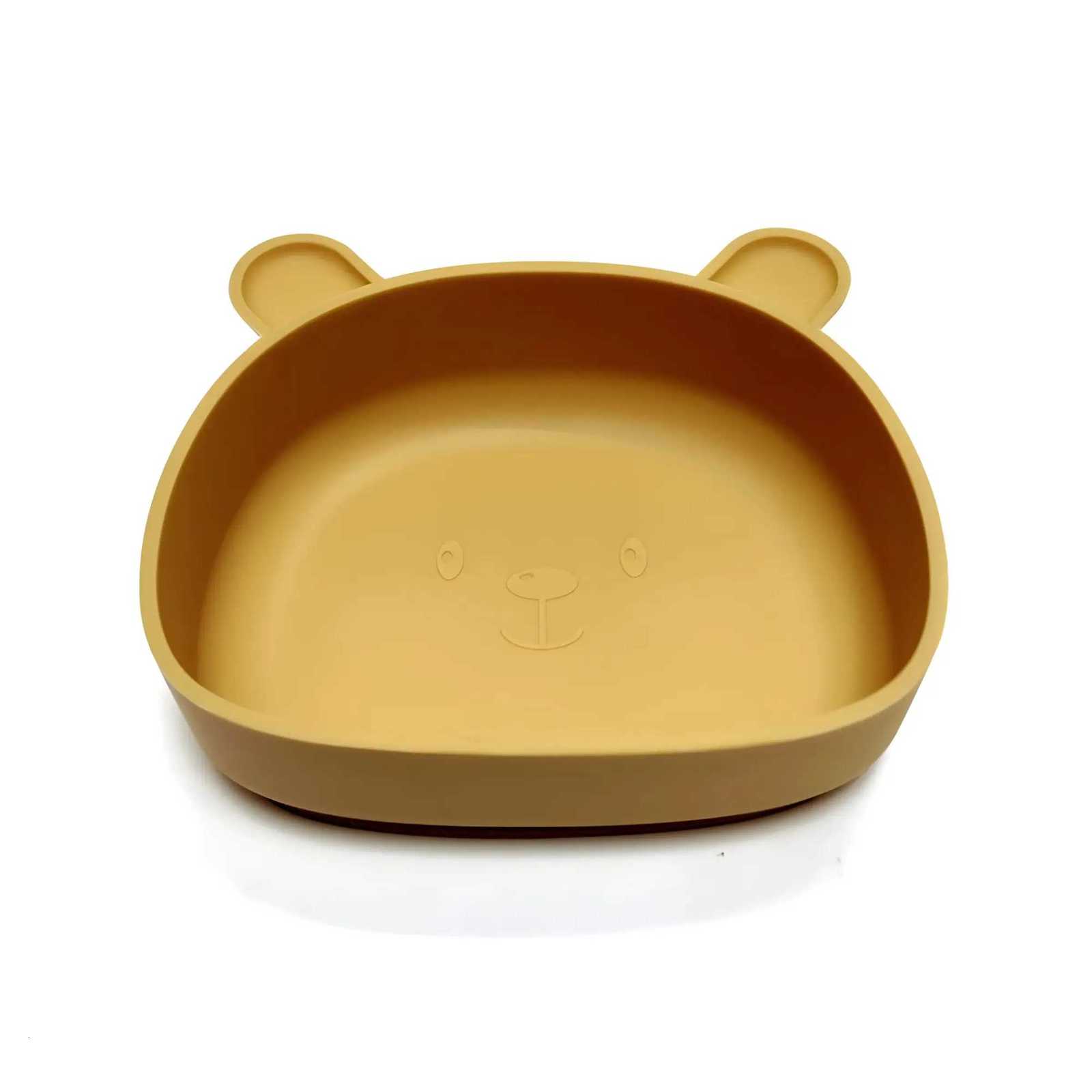 Childrens Silicone Dinner Plate Baby Auxiliary Bowl Suction Cup Bear Cartoon Dinner Plate Fall-Proof Anti-Scald Tableware X250806
