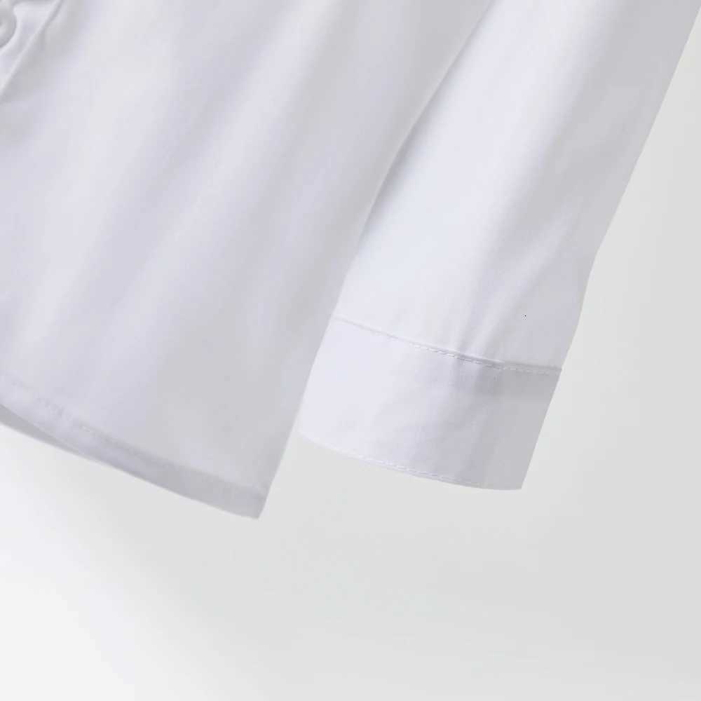 Baby Toddler Shirt Clothes School Uniform Boys Shirts White Long Sleeve Turn-down Collar Short Sleeve Kids Shirt For Children X250806