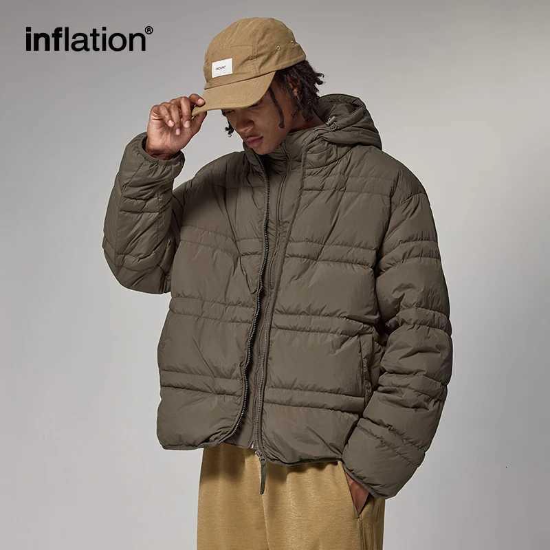 INFLATION Water-Resistant Down Jacket Unisex Streetwear Warm Loose Fit Outerwear with Detachable Design for Men W250806