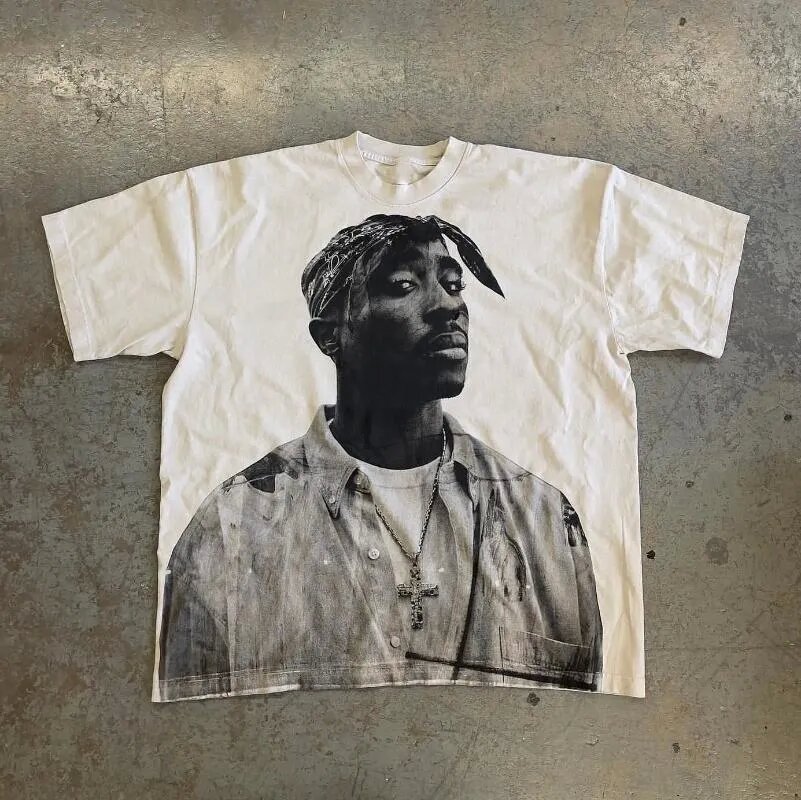 Men's T Shirts 2000s Vintage Casual Girl Print Y2k Women's T-shirts Short Sleeve O-Neck Streetwear Harajuku Gothic Tee Crop Top Men Kid Clot