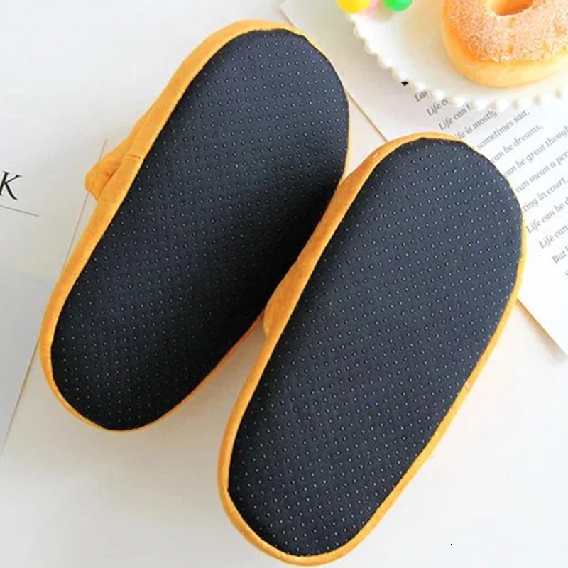 Simulation Bread Cotton Slippers Winter Home Soft Bottom Non-Slip Plush Warm Cotton Slippers 250731