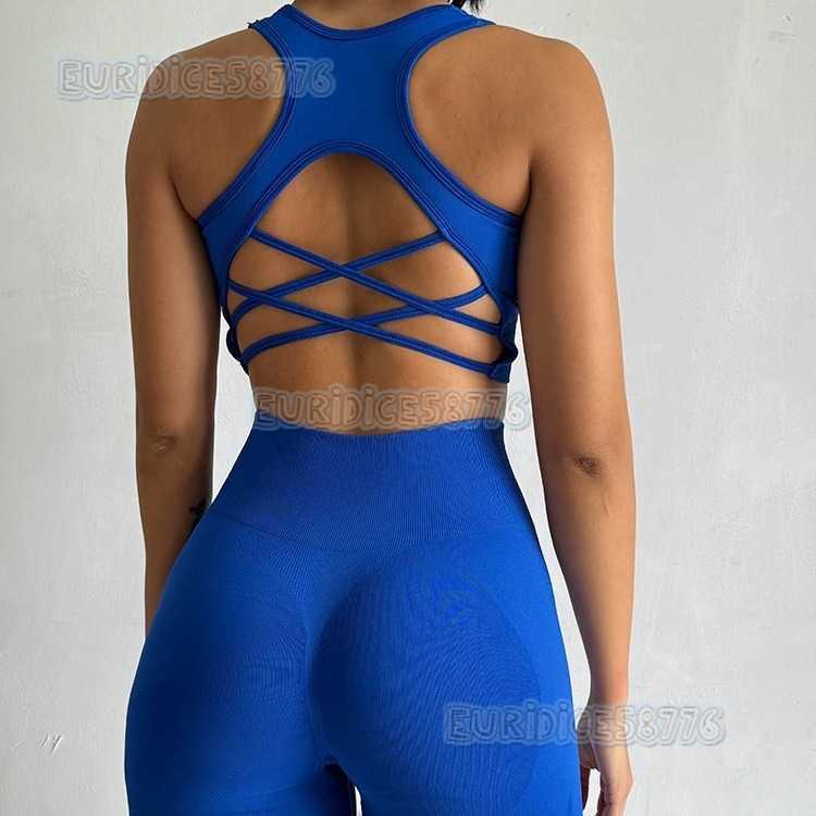 New Seamless Yoga Set Bra Shorts Two-piece Set Fitness Suit Outdoor Running Quick-drying Sportswear Women H250806