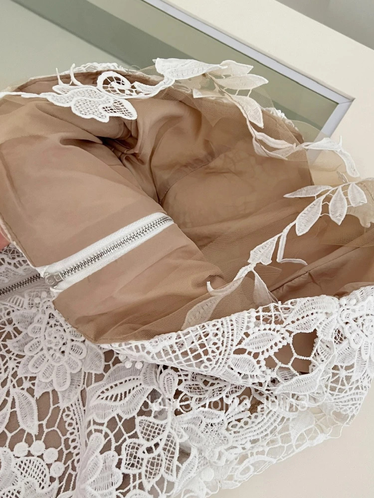 Summer Sleeveless Lace Dress Women Elegant Spaghetti Strap Slim Fit Floral Lace Party Dress Sexy Chic Casual Dress Outfit