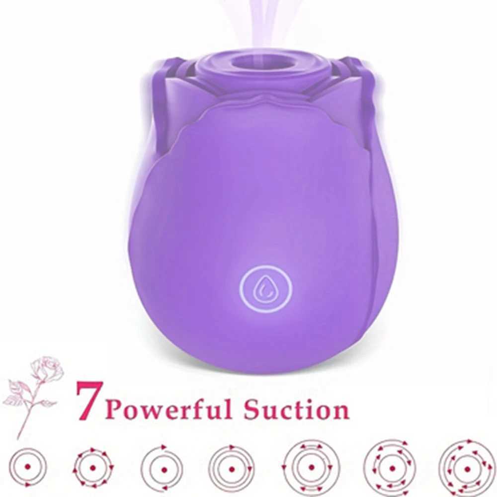 Rose Sex Toy with Tongue Vibrator for Women 7 Modes G Spot Nipple Stimulation Vibrating Clitoral Powerful Vacuum Vibrator XJ250806