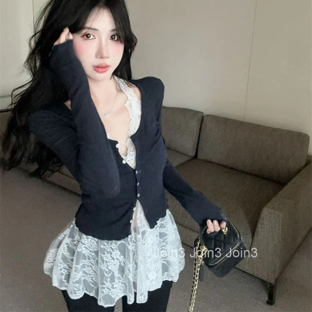 Elegant Transparent Lace Halter Dress V-neck Beachwear Lace-up Short Skirts Spicy Girl Style A-line Dresses Women Party