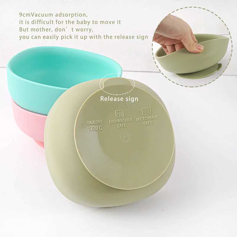 Food Grade Silicone Baby Feeding Plate Tableware Spoon Waterproof Suction Square Bowl Kids Non-slip Suction Childrens Products X250806