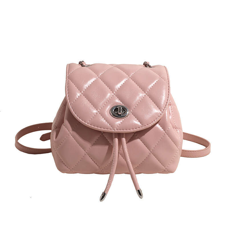 Quilted Mini Backpack with Drawstring Closure - Adjustable Straps, Stylish Buckle, Ideal for Women's Daily Outfits and Casual Gatherings
