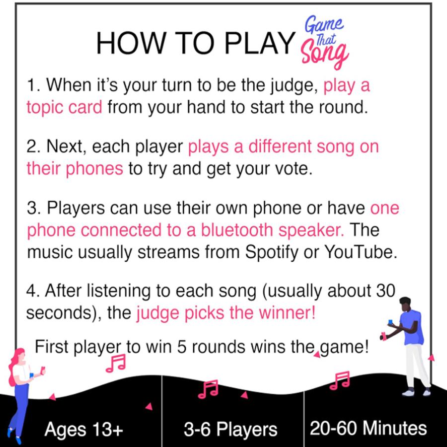 Game That Song - Fun Music Card Game for Adults and Teens - Compete to Play The Best Song- Makes A Great Gift for Music Lovers, Game Night, Karaoke or