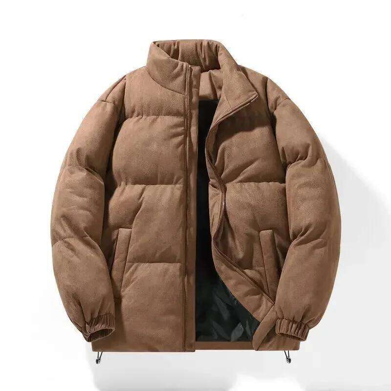 Parkas Padding Male Padded Coats Zipper Men's Down Jacket Short Korean Style Clothing Winter 2024 Youthful Clothes Reviews Many