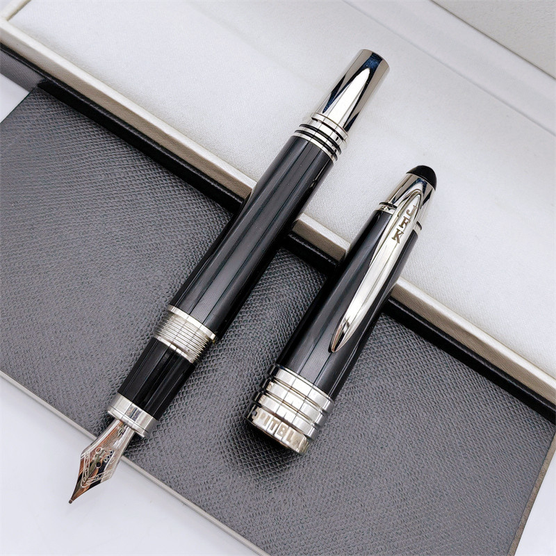 wholesale Limited Edition John F Kennedy AAA Quality Fountain Pens Black Blue And Carbon Fiber Design Luxury Writing Stationery With Serial Number