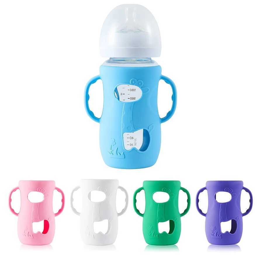8oz/240ml Wide-neck Bottle Silicone Sleeve Baby Bottle Handle for Milk Bottle Feeding Bottle Protector X250806