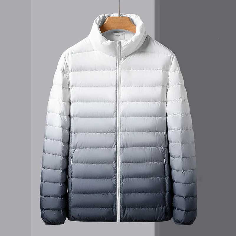 New Mens Outdoor Fashionable Warm Standing Collar Casual Down Jacket Winter Fashionable Versatile Breathable Warm Jacket W250806