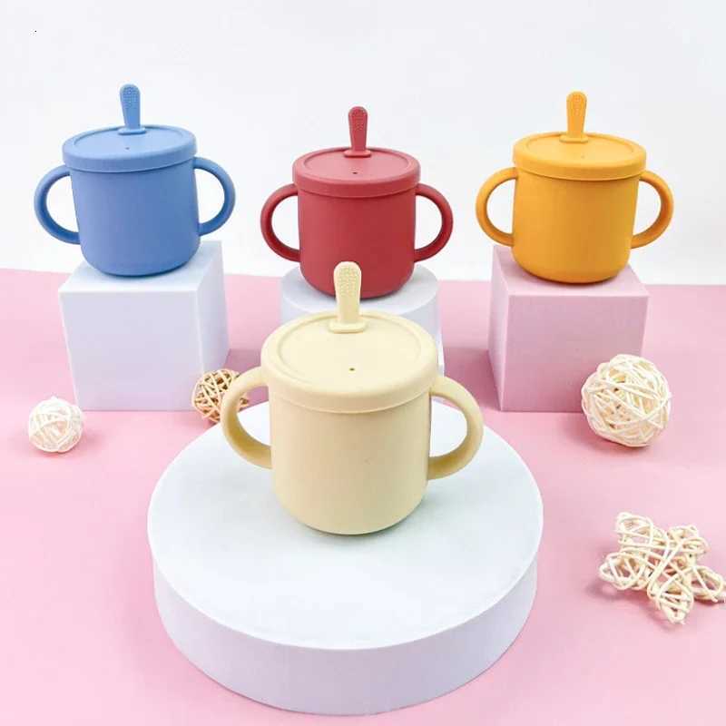 Silicone Baby Feeding Set Suction Bowl Baby Dining Plate Straw Cup Bibs Spoon Forks for Kids Tableware BPA Free Children Dishes X250806