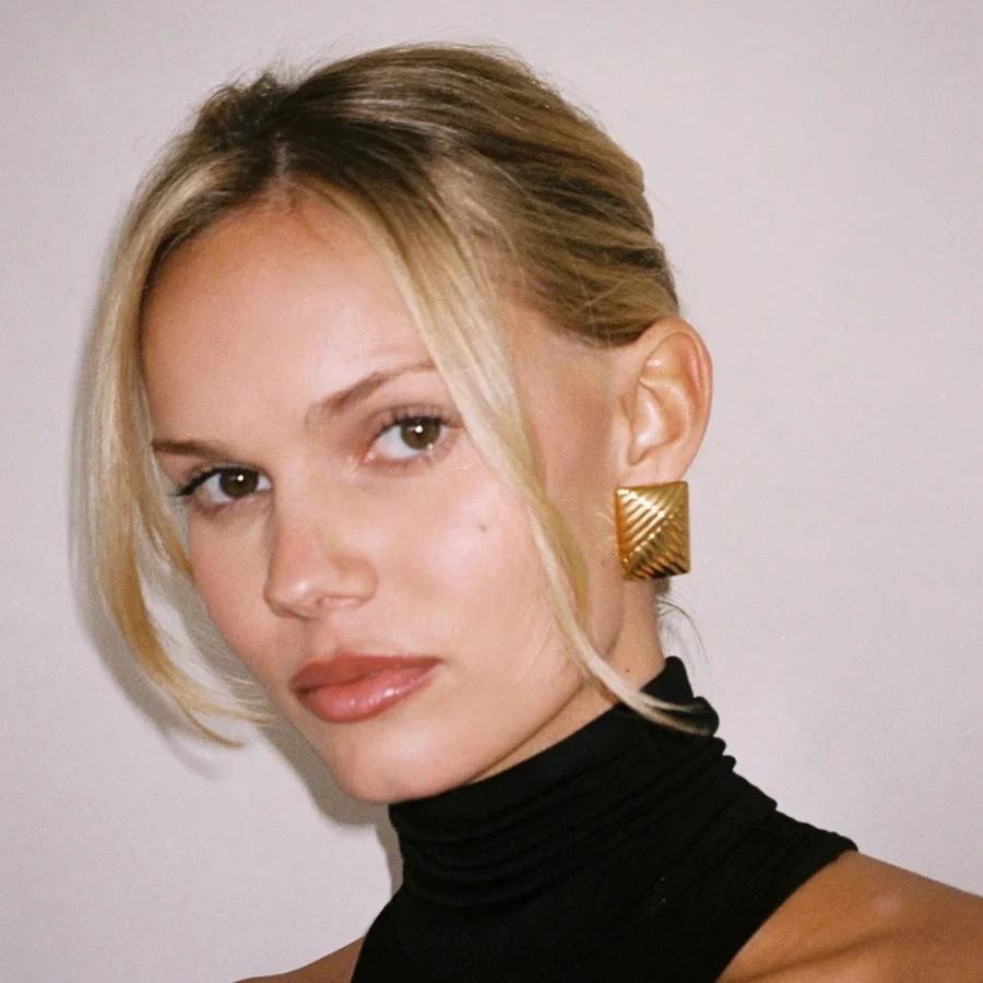 Vintage Texture Gold Plated Stainless Steel Earrings for Women Geometric Circle Twist Statement Earring Fashion Jewelry Bijoux 250805