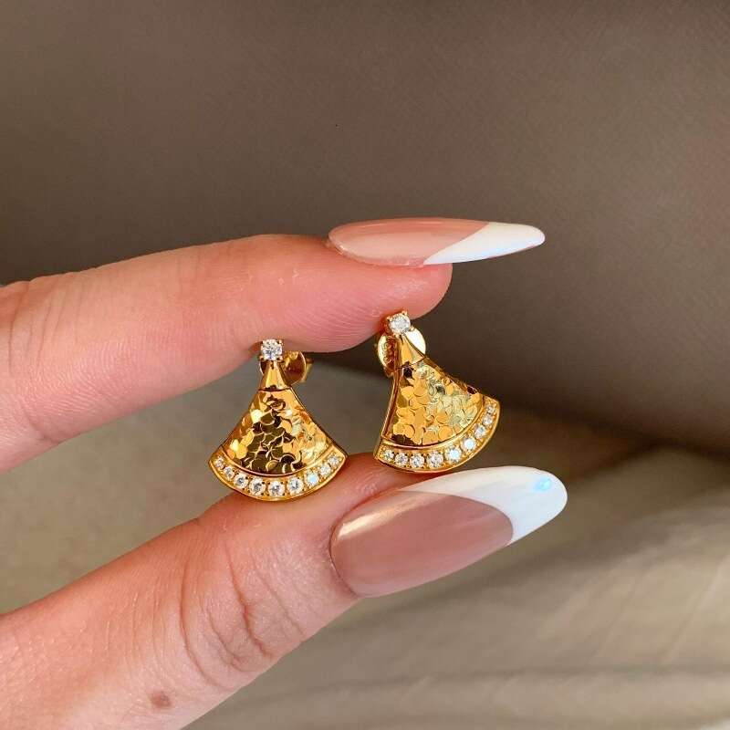 French Light High-End Ice Crystal Mini Dress with Dia Necklace and Earrings Palace Style Versatile Exquisite Set