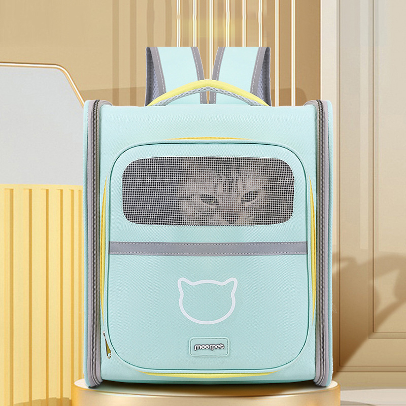 Large size cat and dog backpack, soft edged cat bag, animal harness, travel dog harness as fabric pet home toy