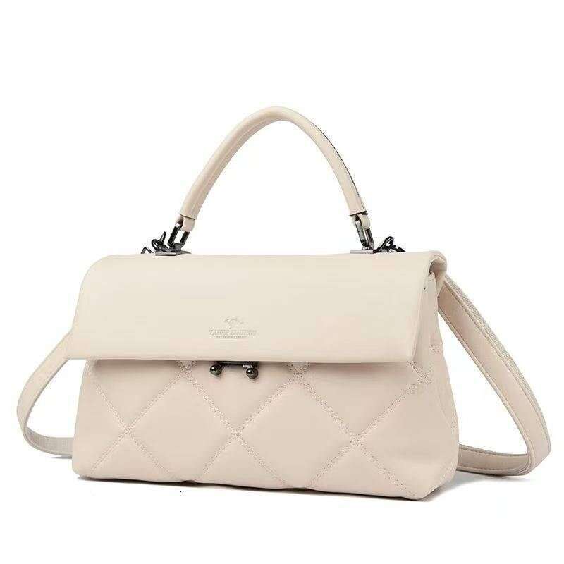 Designer Neonoe Flower Print Ladies' Tote Bag - Authentic Leather with Chain Strap