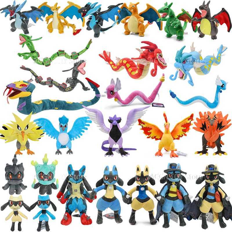34 Styles Plush Charizard Rayquaza Gyarados Dragonair Marshadow Seviper Lucario Cinderace Galarian Ponyta Stuffed Toys R250805
