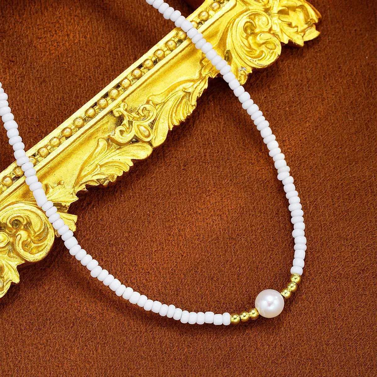 2025 New Elegant Pearl Necklace for Women Colorful Rice Bead Jewelry Fashion Accessory Female Choker Jewelry Gift Y250805