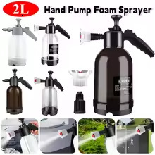 2L Hand Pump Foam Sprayer Car Wash Spray Bottle with Nozzles High Pressure Car Washer Foam Snow Lance Auto Window Cleaning Tools