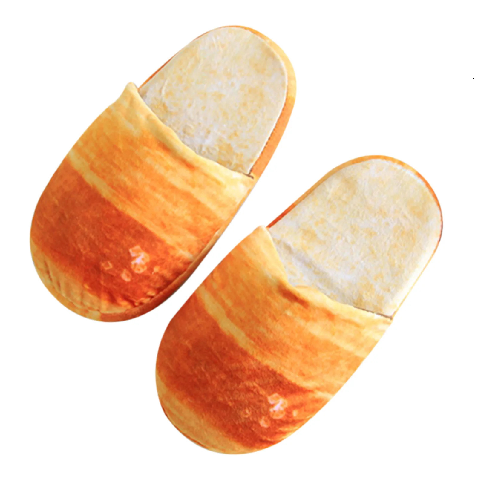 Simulation Bread Cotton Slippers Winter Home Soft Bottom Non-Slip Plush Warm Cotton Slippers 250731