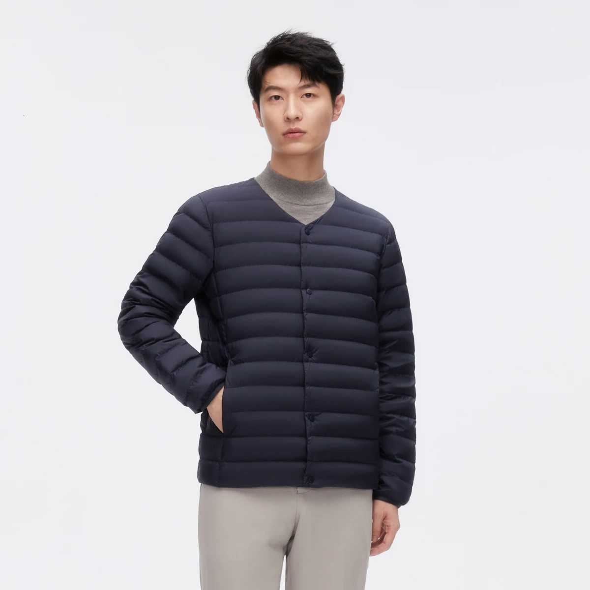 Bossideng 0-0 2025 New Autumn Men Puffy White Duck Down Jackets Light Weight Breathable Warm Winter Coat Portable Men Thin W250806