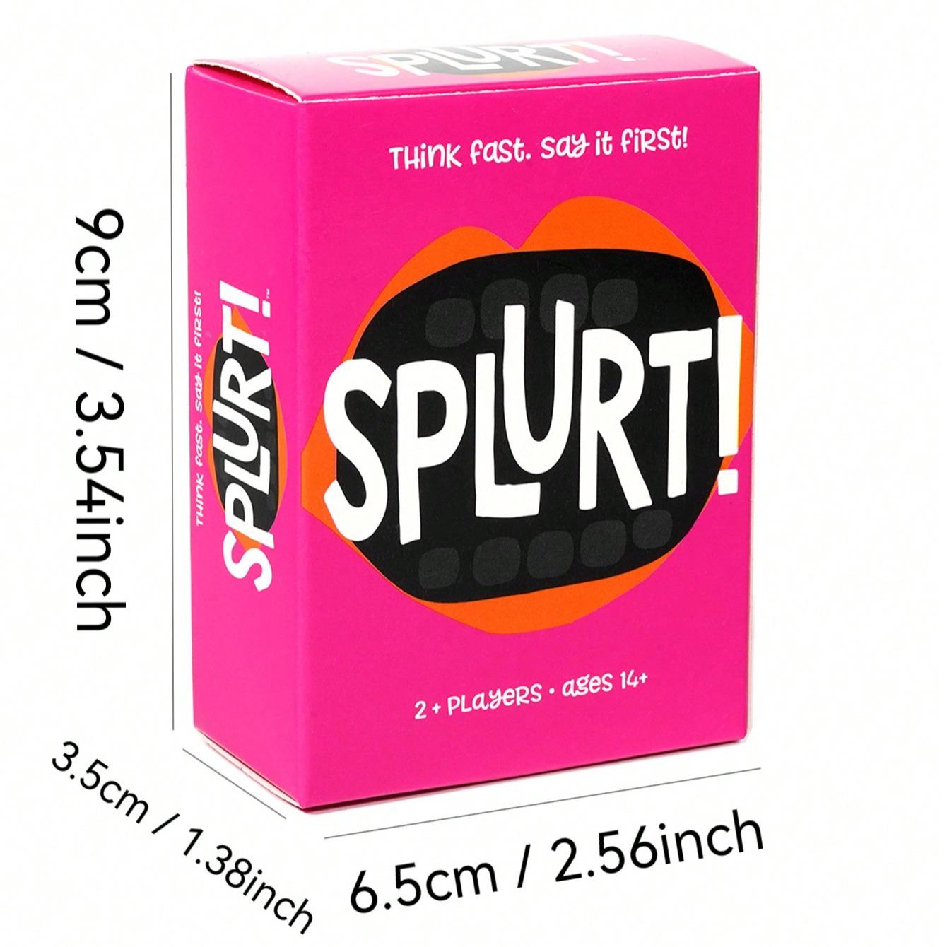 Splurt! - Portable Party Card Game - Think Fast. Say It First!,Pink