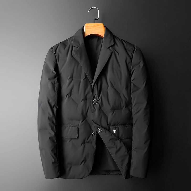 Top Grade Man Winter Down Jacket 2023 Men Business Casual Classic Suit Collar 90% White Duck Down Coat Keep Warm Parkas W250806