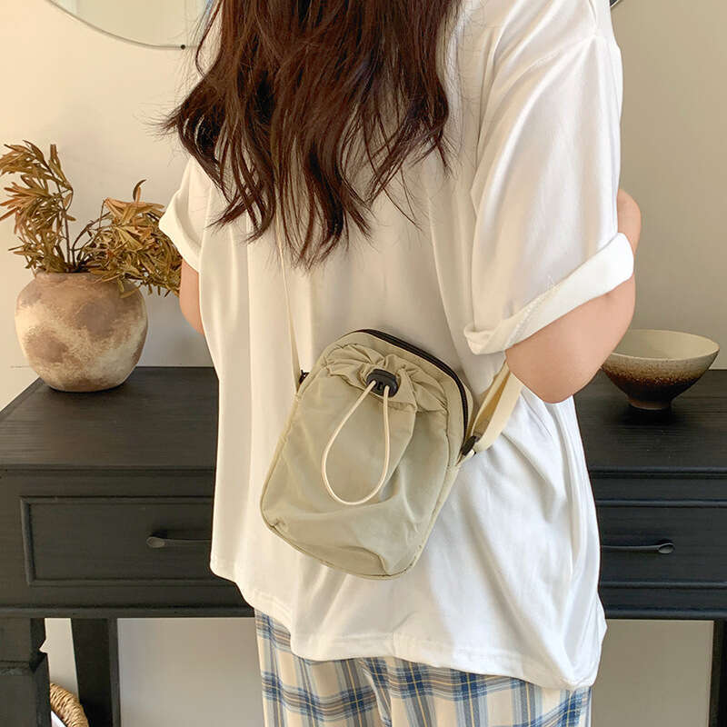 2024 Lightweight Ultra-Thin Canvas Small Bag Minimalist Style Crossbody Coin Purse Unisex Phone Pouch