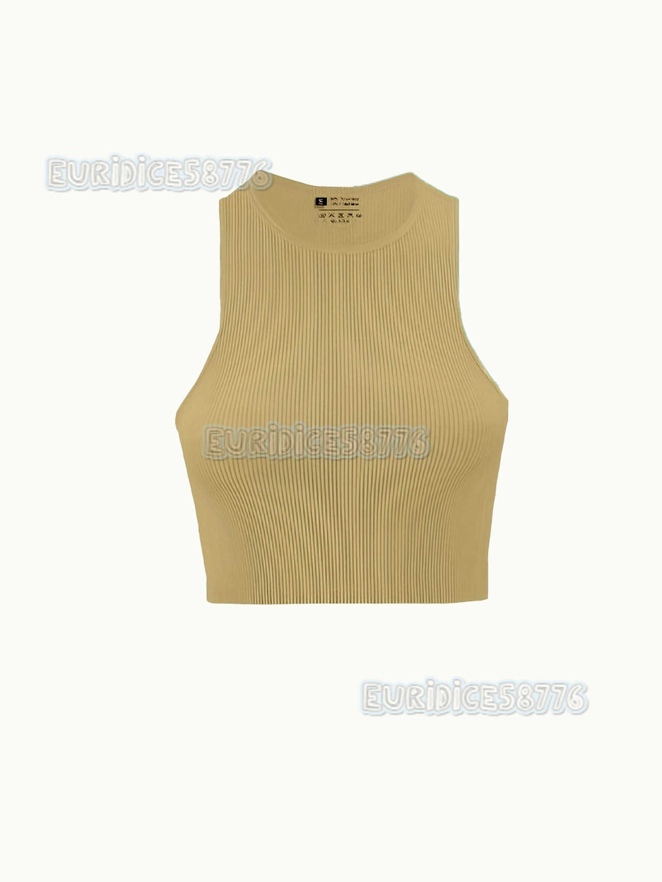 Short Round Neck Tie-dye Solid Color Tank Top Summer Tight-fitting Crop Top Sleeveless Hot Girl Top for Women H250806