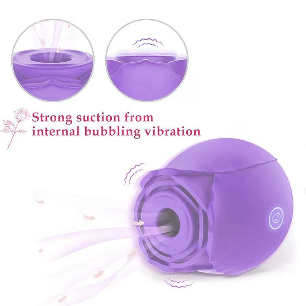 Rose Sex Toy with Tongue Vibrator for Women 7 Modes G Spot Nipple Stimulation Vibrating Clitoral Powerful Vacuum Vibrator XJ250806